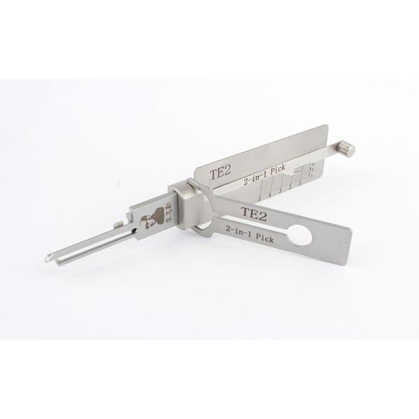 New Arrival  Lishi Lock Picks 2 in 1 Decoder TE2