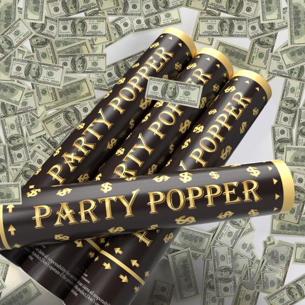 30cm Custom Logo Gold Metallic Confetti Cannon for Celebrations and Special Occasions