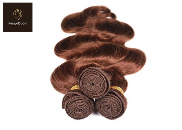 OEM Hand Sewing Colored Human Hair Extensions Color 30 Hair Bundles