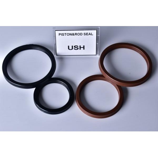 High Temp Resistant Hydraulic Cylinder Seals Brown U Shaped O Ring FKM USH Packing