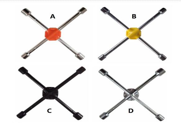 Universal Car Wheel Wrench Carbon Steel Marterial Chrome Silver Color