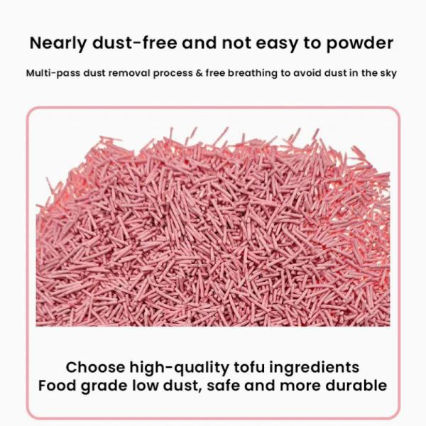 Différentes saveurs Tofu Litter de chat Pet Safe Non toxique Poids léger Bonne solubilité dans l'eau