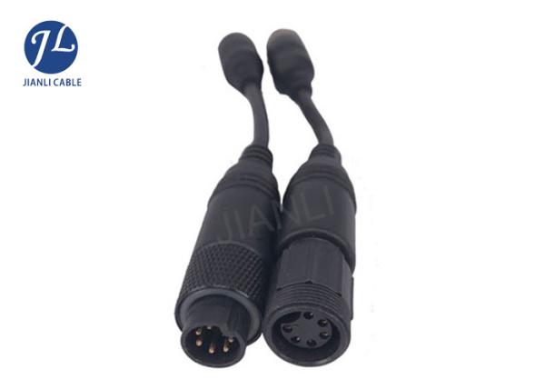 6 Pin To 4 Pin Backup Camera Cable , Safety Vision Mini Din Extension Cable Adapter