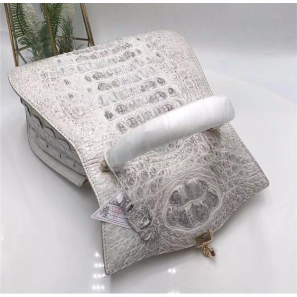 Authentic Crocodile Skin Lady Saddle Purse Genuine Alligator Leather Female Small Handbag Women Crossbody Shoulder Bag