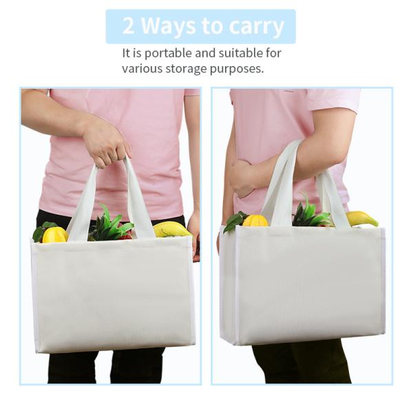 Canvas Tote Bag Eco Friendly Shopping Bags Retail Heavy Duty Thick Bottom 4x4x10