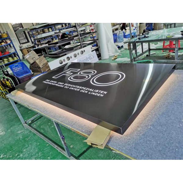 Hot Selling Storefront Display High Quality Stainless Steel Hollow Out LED Light Box