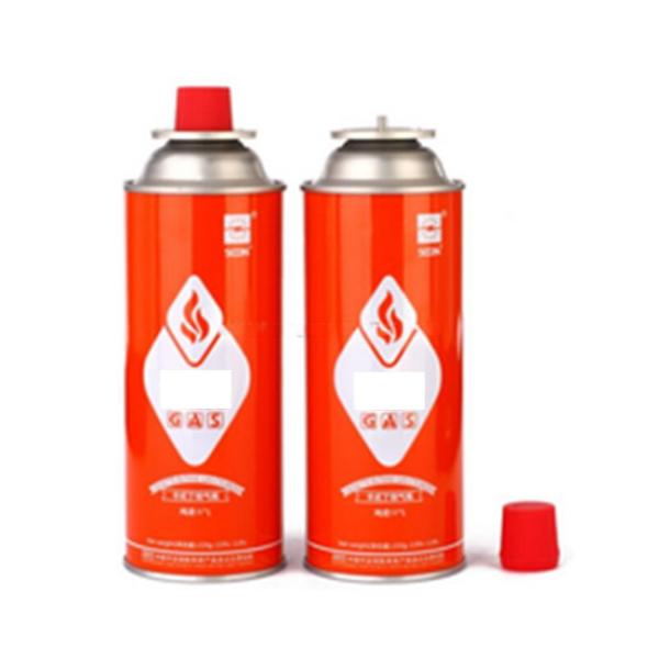 CMYK Printing Refillable Butane Gas Canister For Camping Stove 400ml Capacity