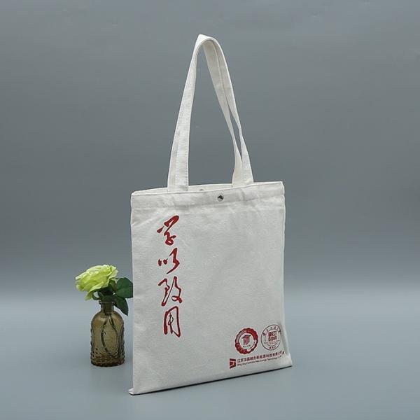 Advertising Cotton Fabric Foldable Reusable Shopping Bags / Tote Bags