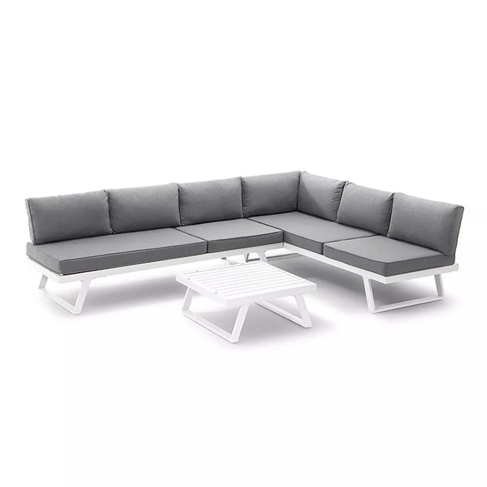 Modern Aluminum Frame Patio Furniture Sun Lounger for Garden Sofa Sectional Lounge Set