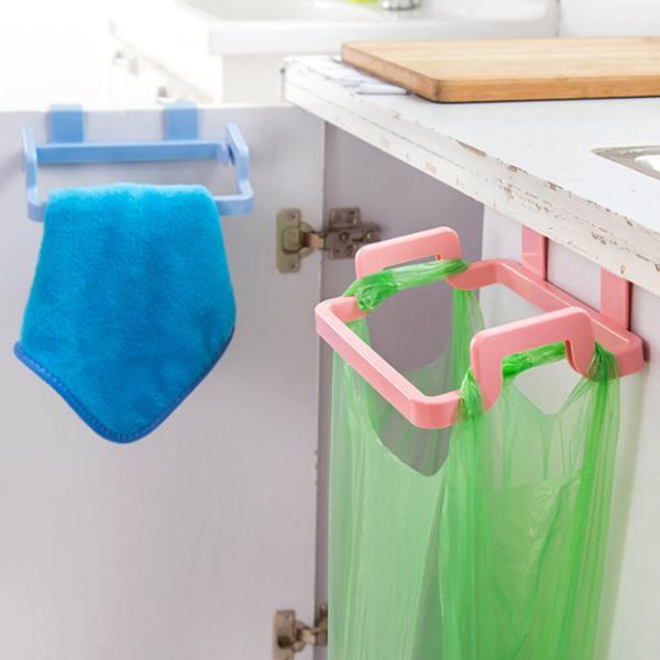 Kitchen Door Back Type Household Trash Bin Rack Portable