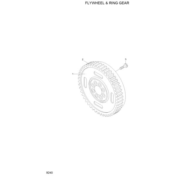 3893811 peças de motor da máquina escavadora de Hyundai R450LC7 R500LC7 do volante