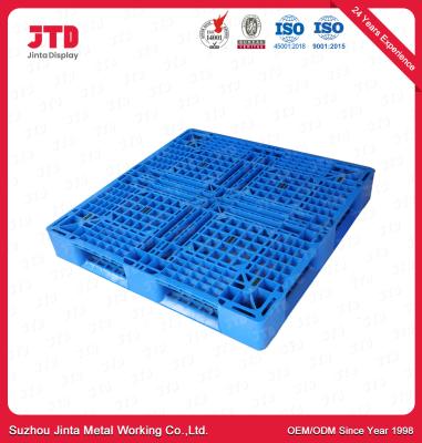 Uso azul do tormento do armazém da cor da pálete plástica resistente do HDPE