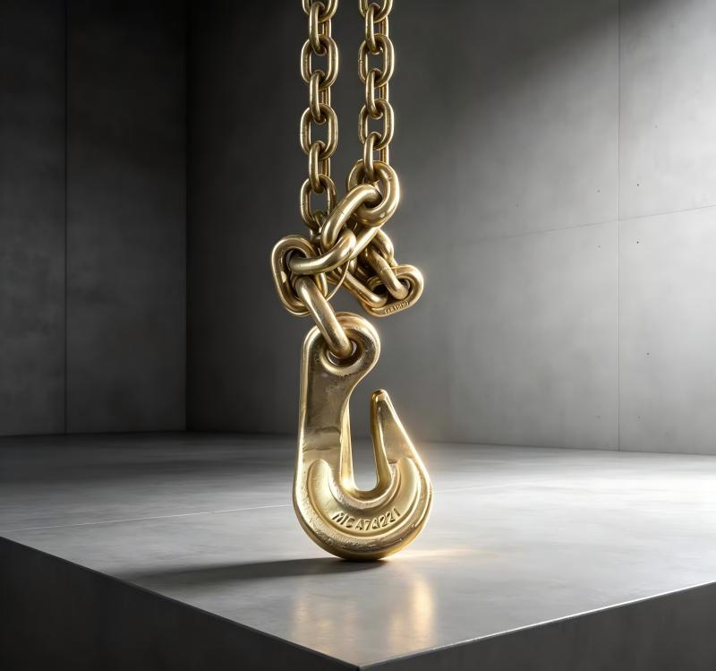 Wear Resistant Lifting Chain Sling 8mm*3m Heavy Duty Chain Sling With Bent Eye Hook