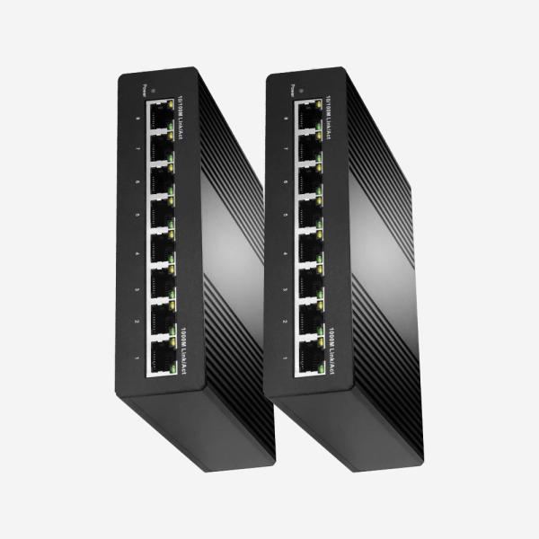 8 portas Industrial Gigabit PoE Switch não gerenciado 16Gbps 4K MAC Address Table