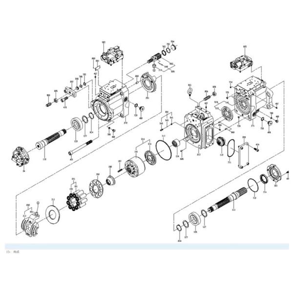 Pièces de pompes hydrauliques K7V160 E330 K7V180 E336G pour ateliers de matériaux de construction