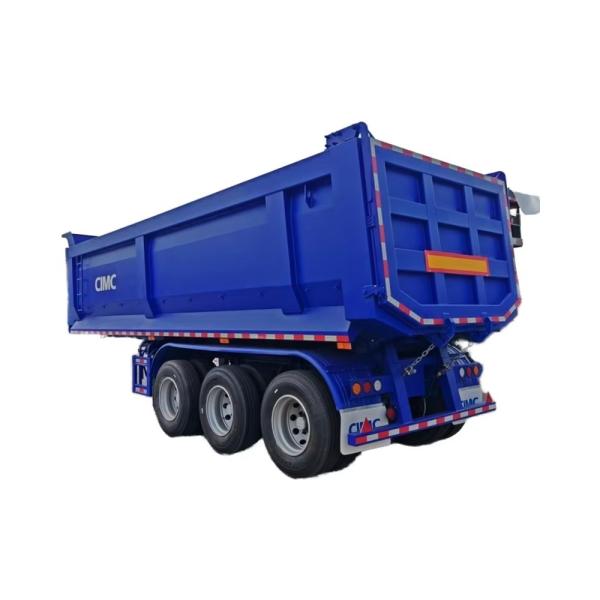 CIMC 3 axle whole vehicle high strength steel reverse dump semi-trailer