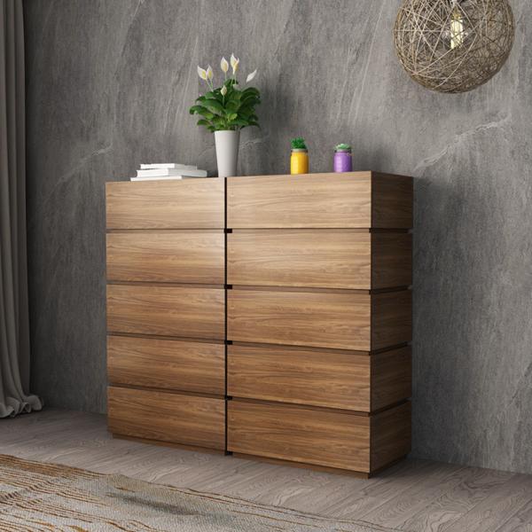 MDF Painting Melamine Storage Cabinet Chest Of Drawers PB Paper Veneer