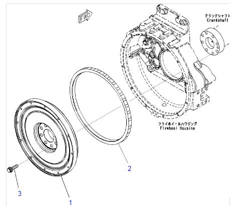 6150-31-1351 шестерня кольца маховика двигателя 6150311351 6D140 для машинных частей KOMATSU