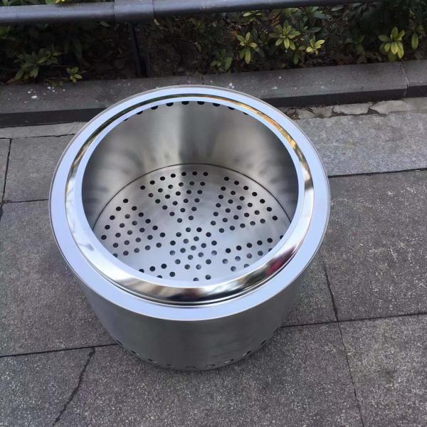 19.5 Inch Smokeless Outdoor Fire Pit Camping Stainless Steel Portable Bonfire