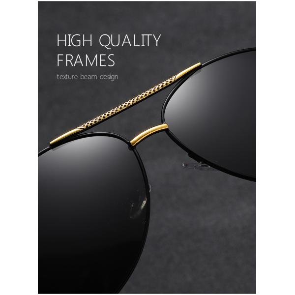 Vintage Aluminum 143mm Metal Frame Polarized Sunglasses Coating Lens Driving Shades