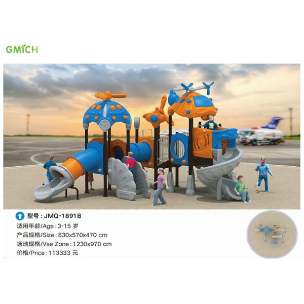 Commercial City Park Outdoor Playground Equipment Amusement Equipment Plastic Slide Toys Children