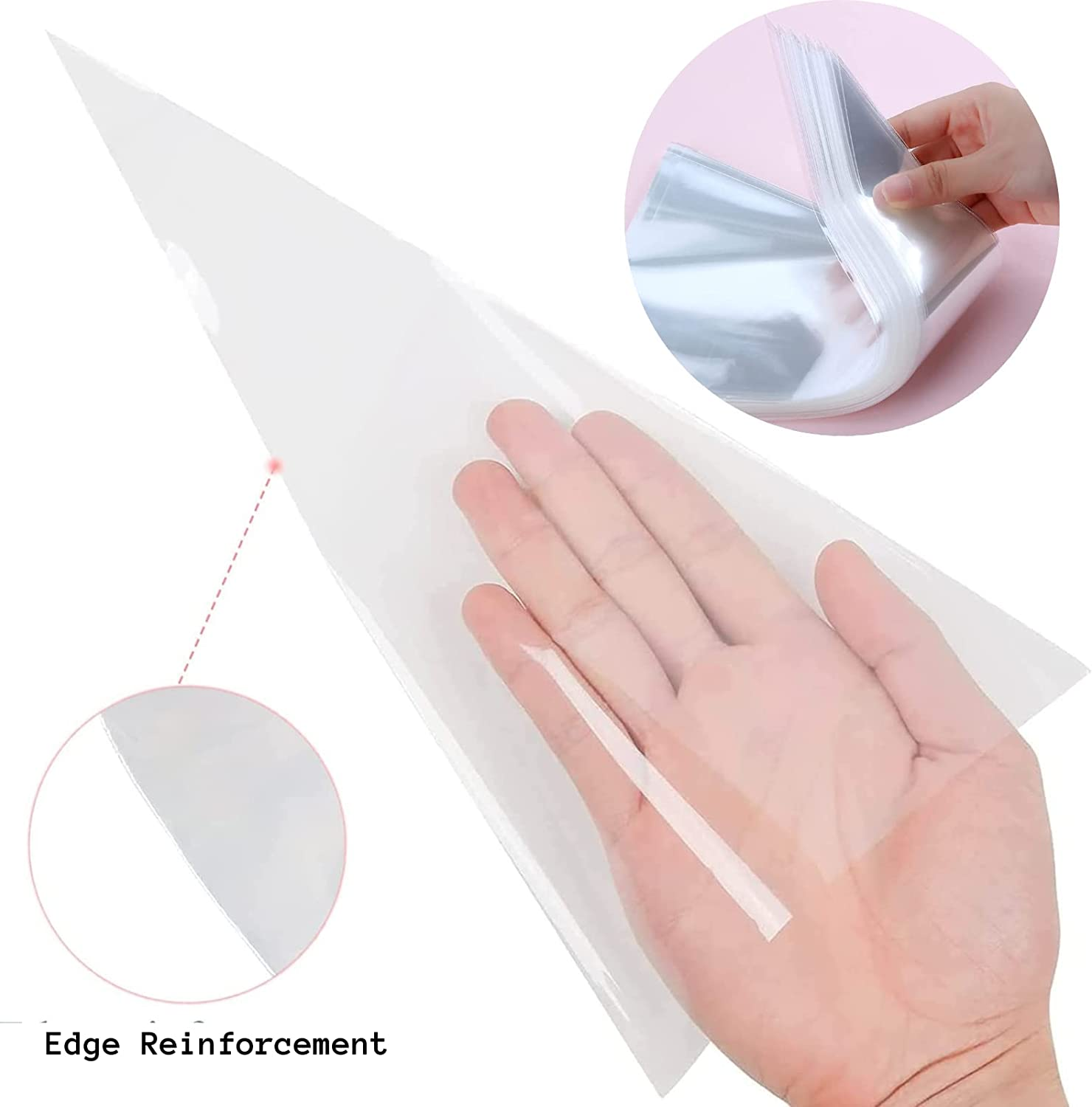 Customizable Clear Cellophane Plastic Popcorn Bag Cone Cellophane Bag For Food Packaging