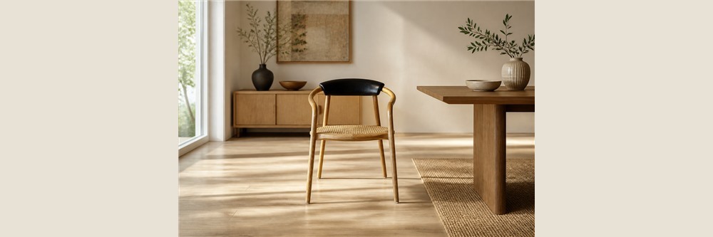 Cane Seat Curved Wood Dining Armchair CYC-067