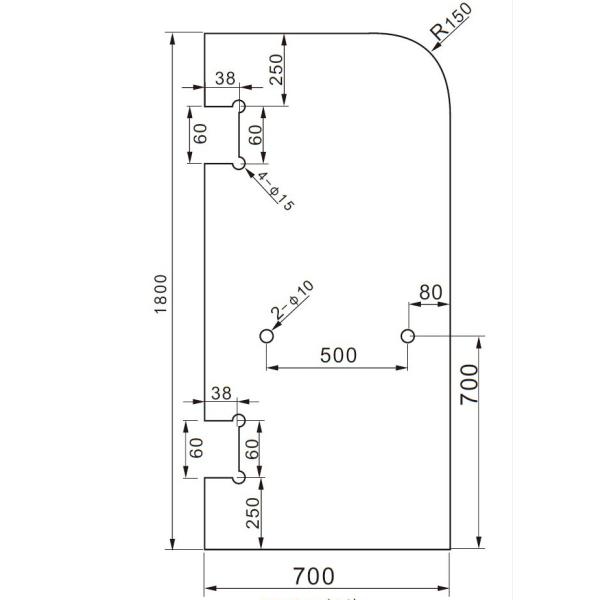 Высокопрочный закаленный стеклянный душный экран, стеклянный ванный экран с петлей