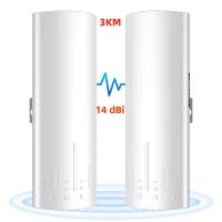 CPE de LAN sans fil point par point 14dBi 5ghz 3km Wifi du pont 24V PoE 2 de ferme d'ascenseur