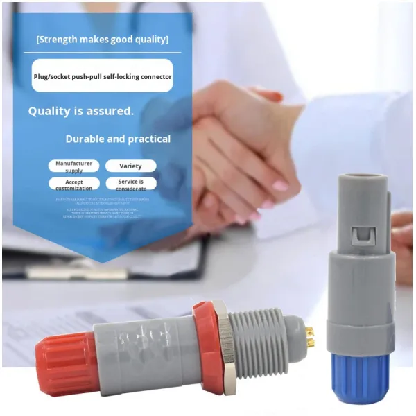 Kangeryou China Class I Blood Oxygen Probe Connector 1P6 Core Waterproof Plug Socket Plastic Self-Locking Connection 3-Year