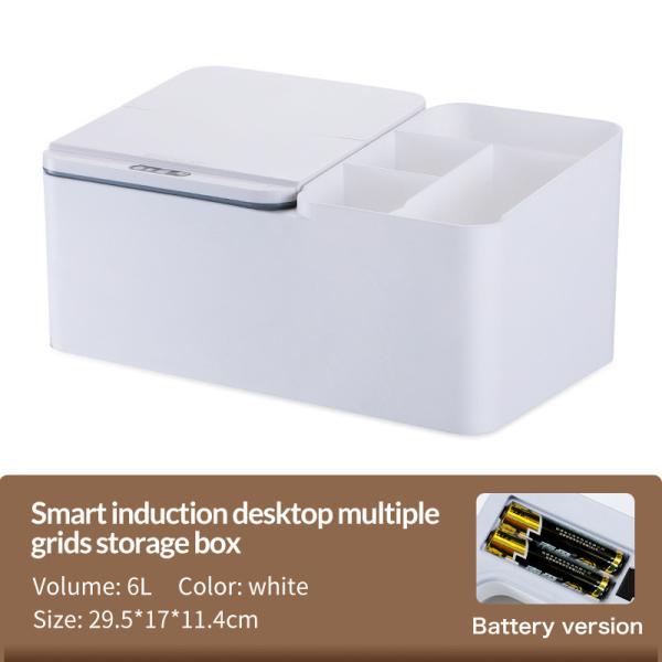 Smart Sensing Electric Desktop Storage Box Rack Jewelry Organizer Skin Care Tissue Box Storage Box Smart Waste Bins Trash Bin