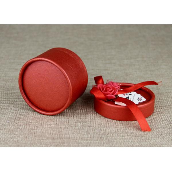 Cardboard Tube Packaging Cute Paper Wedding Candy Box With Ribbon