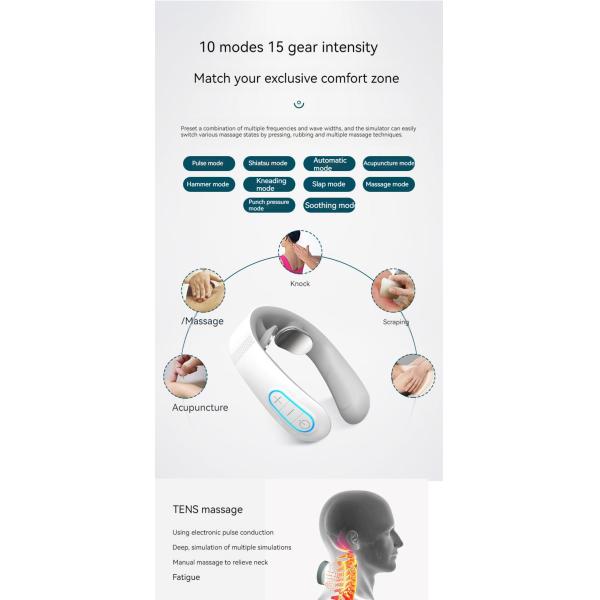 500mA Charging Current Electric Massager for Neck and Shoulder Pain Acupressure Massage