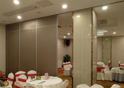 Acoustic Hanging Office Partitions Collapsible With Wooden Grain Decoration