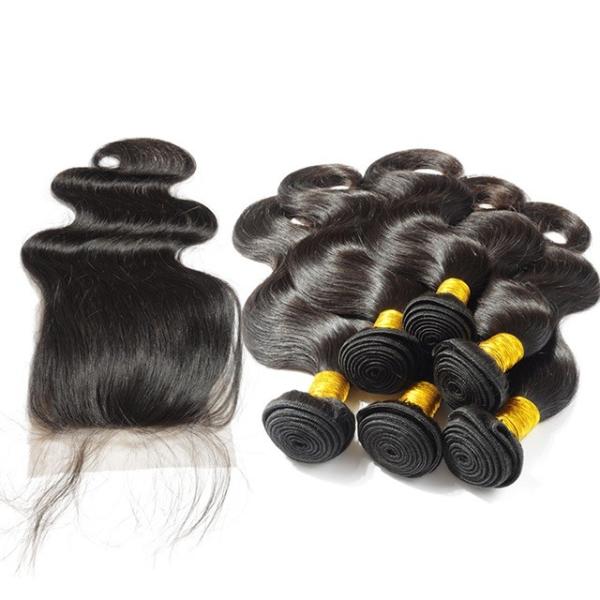 Non Processed Virgin Human Hair Bundles Brazilian Body Wave No Synthetic