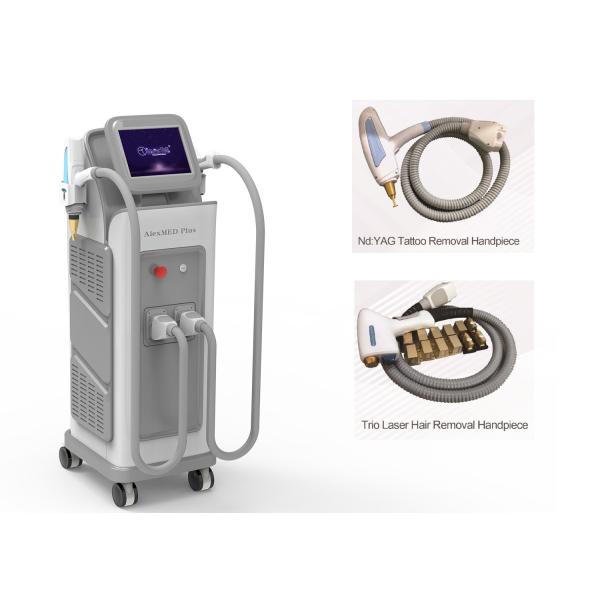 Вертикаль 2 в 1 машине лазера удаления татуировки НД Яг волос диода машины лазера ИПЛ