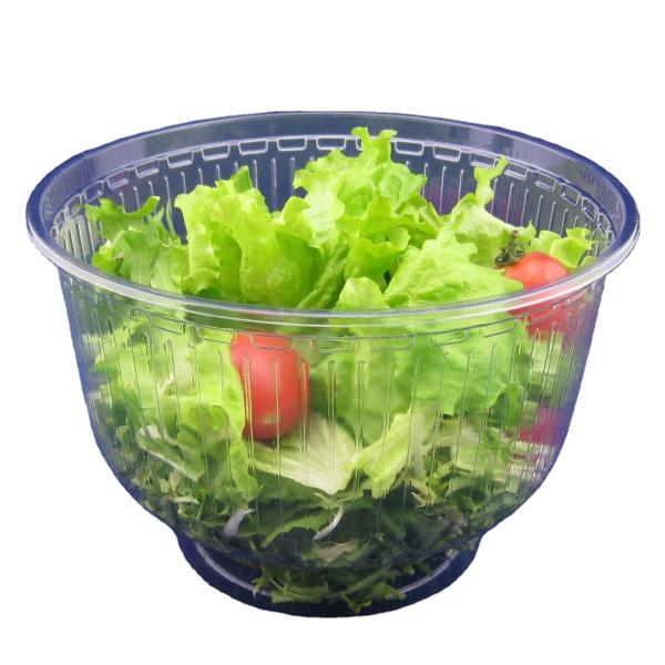 Tasses jetables en plastique de salade de la catégorie comestible 64OZ 180*118mm