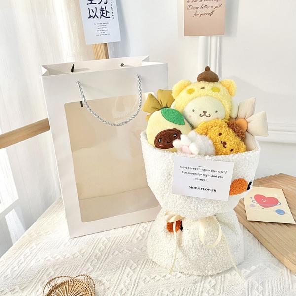 Exquisite Cartoon Romi Plush Doll Bouquet Small Fragrance Style Qixi Teacher's Day Small Doll Gift Handbag Set