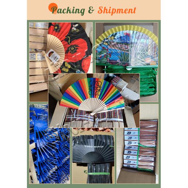 23cm Wooden Bamboo Hand Folding Fan for Wedding Fan Rave Party Folk Art Festival Hand Held Fans
