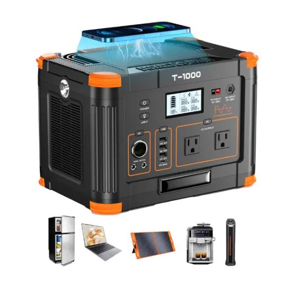 carregamento rápido super de acampamento da bateria portátil da central elétrica 1000w LiFePO4