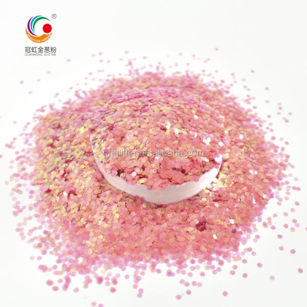 Polvo de PET resplandeciente ecológico 1/8 Hexágono para artes de uñas DIY