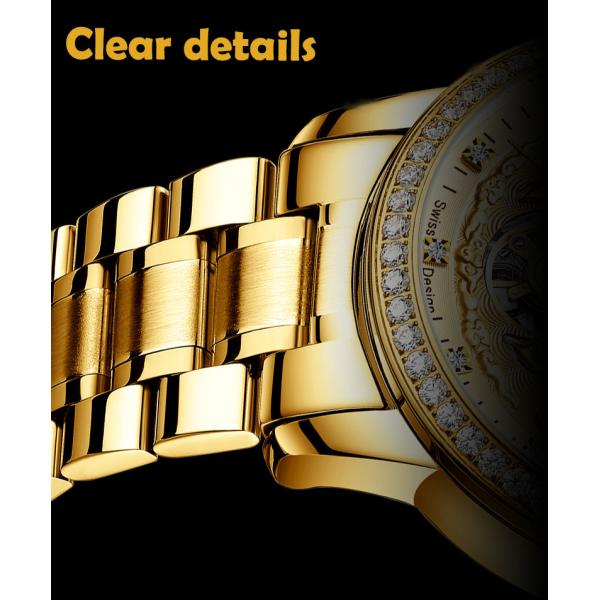 KINYUED watches men wrist Automatic Mechanical Movement stainless steel band custom logo