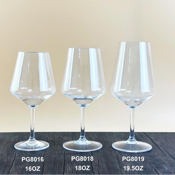 Big Capacity 21oz Reusable Plastic Wine Glasses Bulk For Poolside