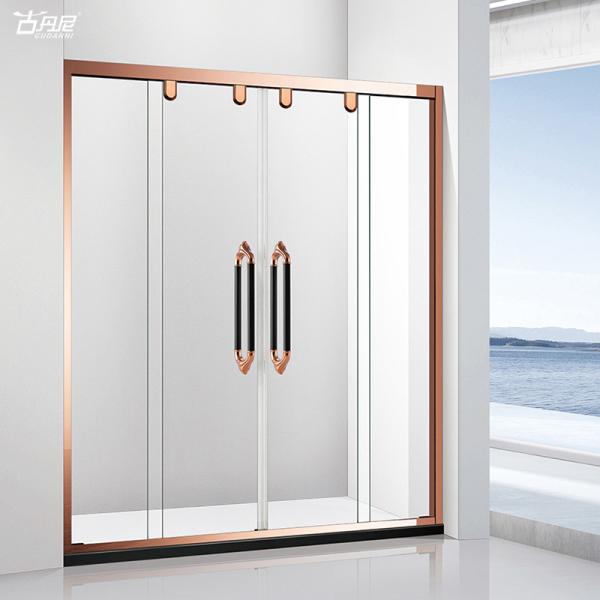 GUDANNI Waterproof Tempered Glass Shower Room Enclosure Bathroom square Folding Door