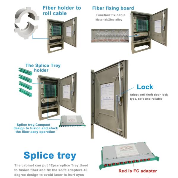 FTTH Внешний водонепроницаемый волоконно-оптический кабель Передача коробки 144 Волокна Устойчивые к погодным условиям