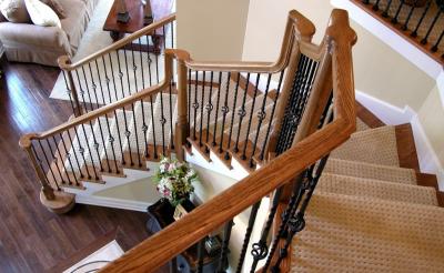 Steel Cast Iron Stair Railing Wrought Iron Railing Temperature Change Resistance