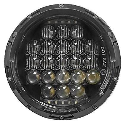 5D 7 Inch 105W White Jeep Wrangler Headlights Round Shaped IP 68 Waterproof