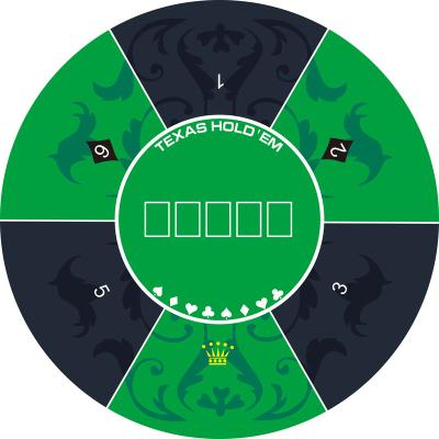 CPM-005 Eco-Friendly /Durable /Non-Toxic Poker Mat Round Rubber Game Table Mat