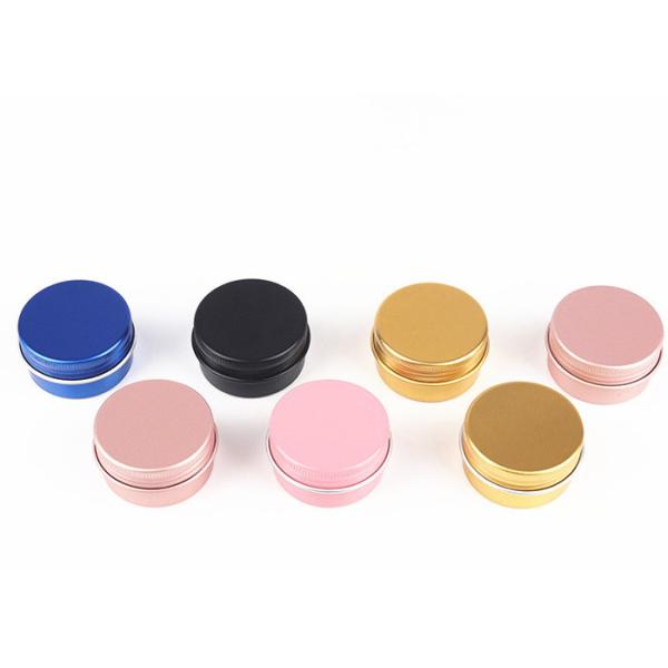 Matte pink Emboss Printing Hair Wax Cosmetic Cream Tin Container Metal Aluminum Tin Jewelry Earring Can