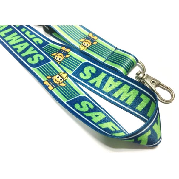 Company Brand Logo Dye Sublimation Lanyards Safety Break Safety Buckle Metal Hook